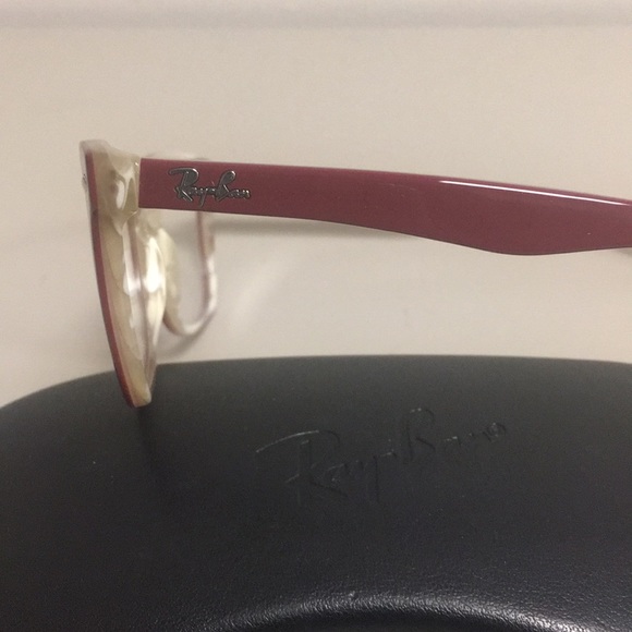 Ray Ban Eye Glasses Maroon/Burgundy - Picture 2 of 4